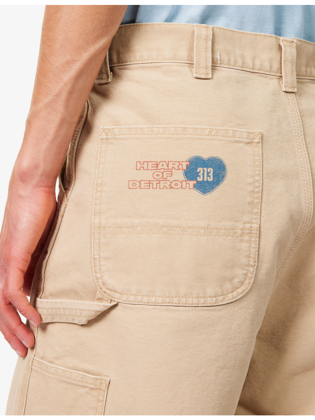 Single Knee Graphic-Print Denim Jeans - 5