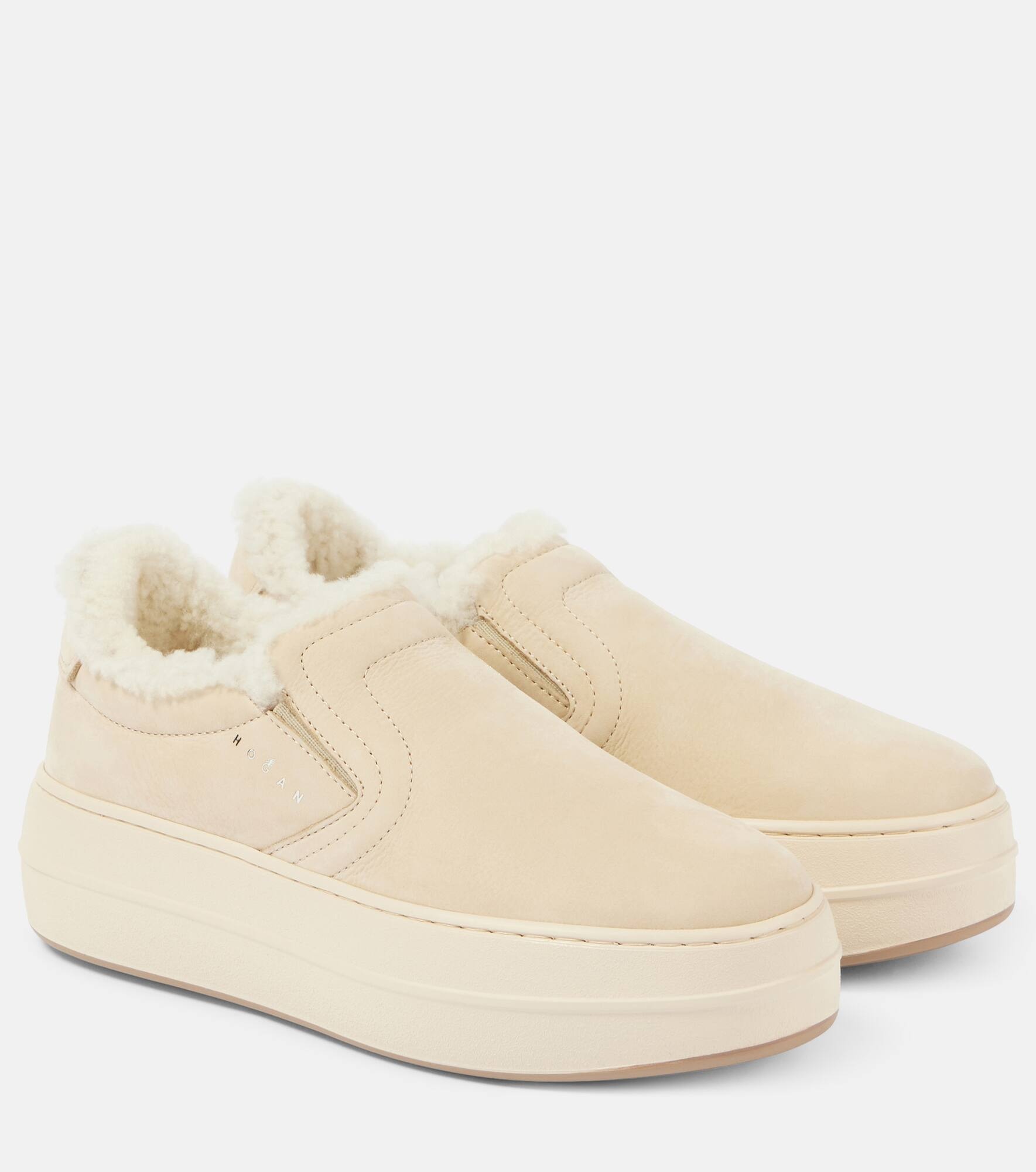 Skyscraper suede platform slip-on sneakers - 1