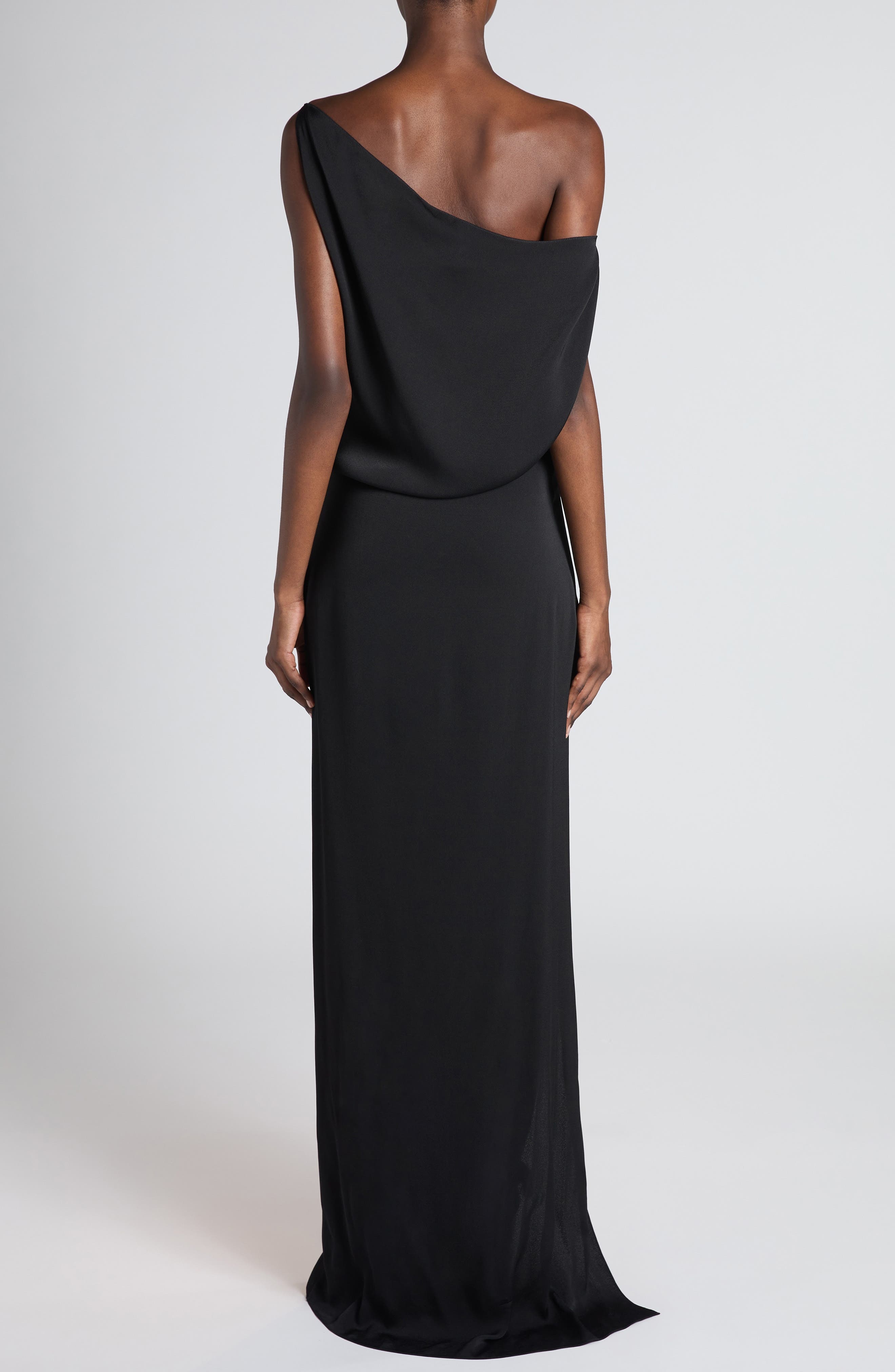 TOM FORD One Shoulder Crepe Cady Gown in Black at Nordstrom - 2
