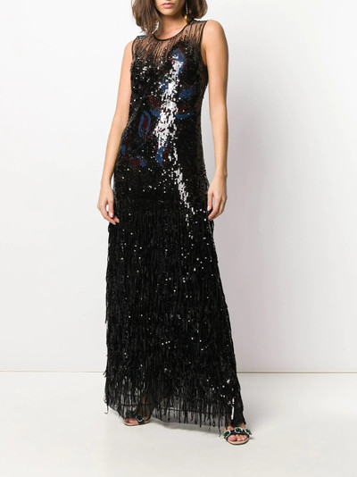 EMILIO PUCCI floral motif sequin gown outlook