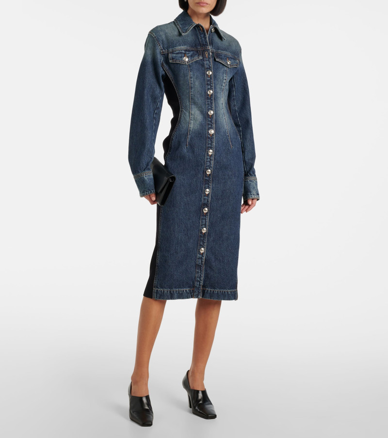 Sportmax Fiorito denim midi dress outlook