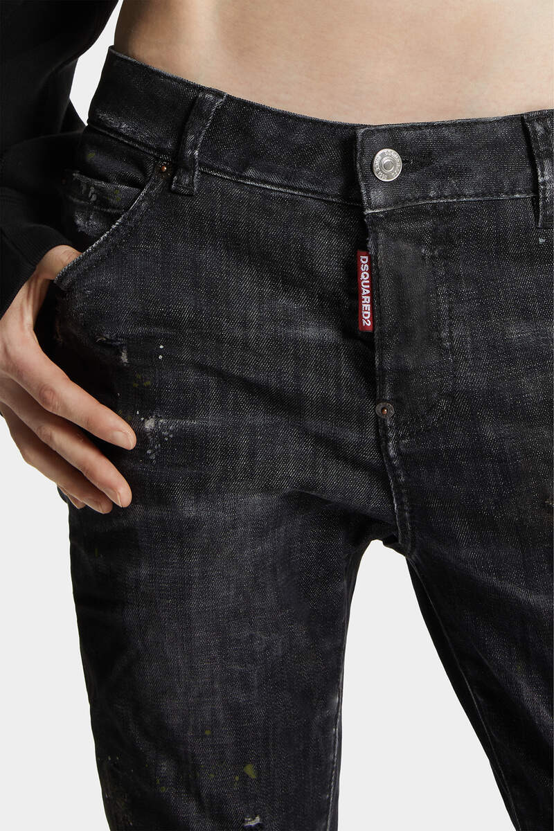 BLACK NIRVANA WASH COOL GIRL JEANS - 5