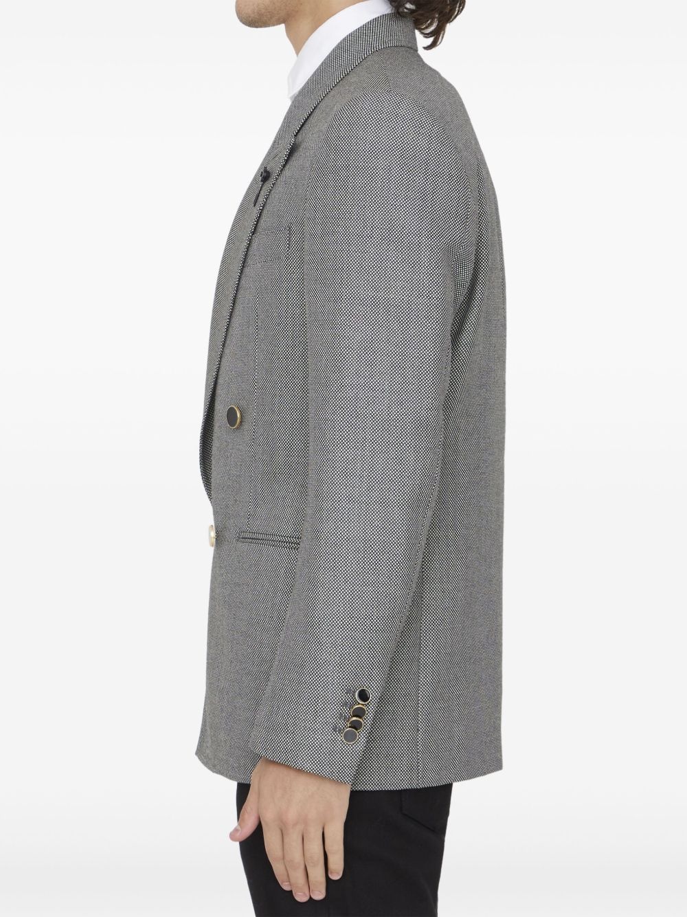 double-breasted wool jacket - 3