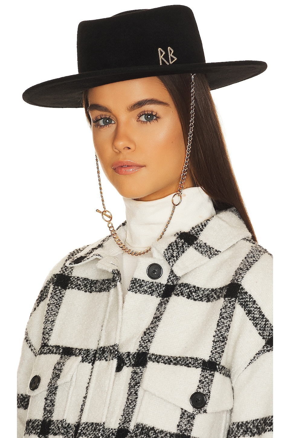 Chain Strap Gambler Hat - 1