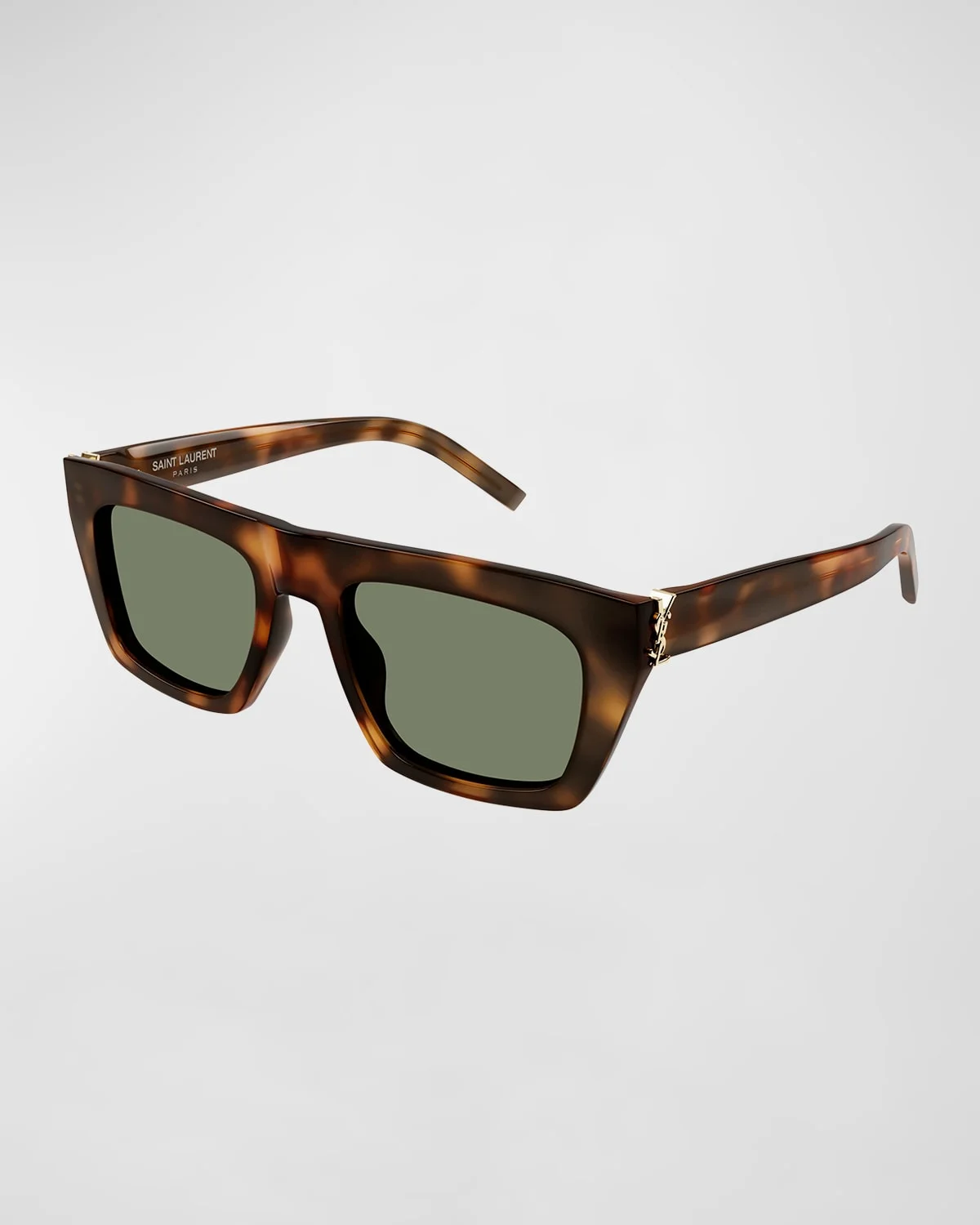 YSL Acetate Flat-Top Rectangle Sunglasses - 1