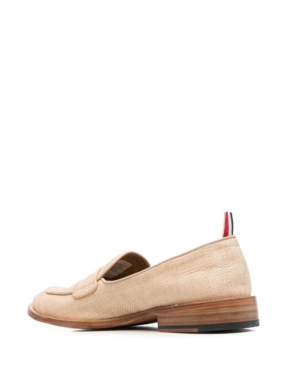 grosgrain-loop trim loafers - 3