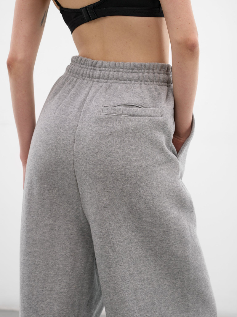 Gray Cotton Baggy Elongated Sweatpants 4
