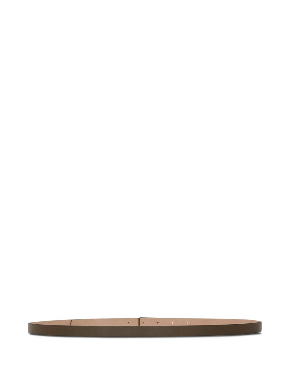 logo-buckle leather belt - 3