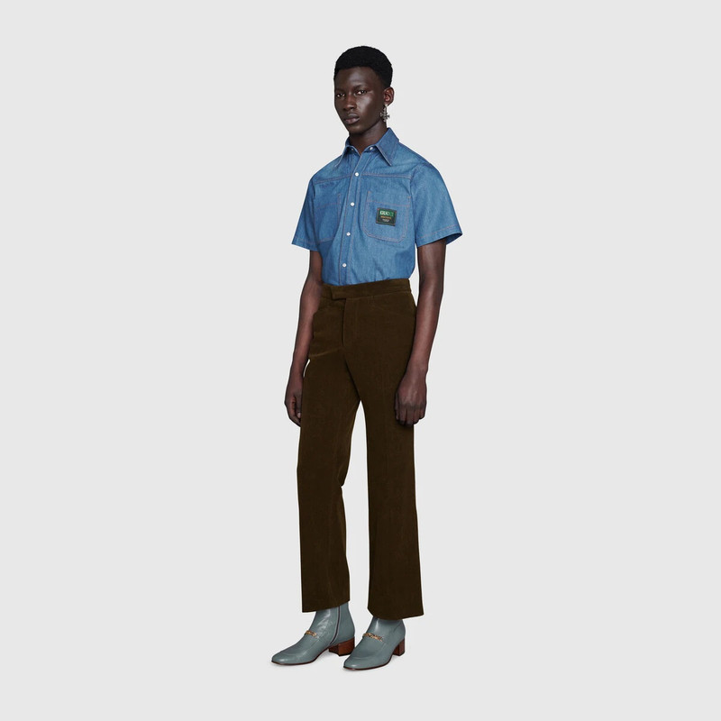 GUCCI Denim shirt with Gucci Boutique label outlook