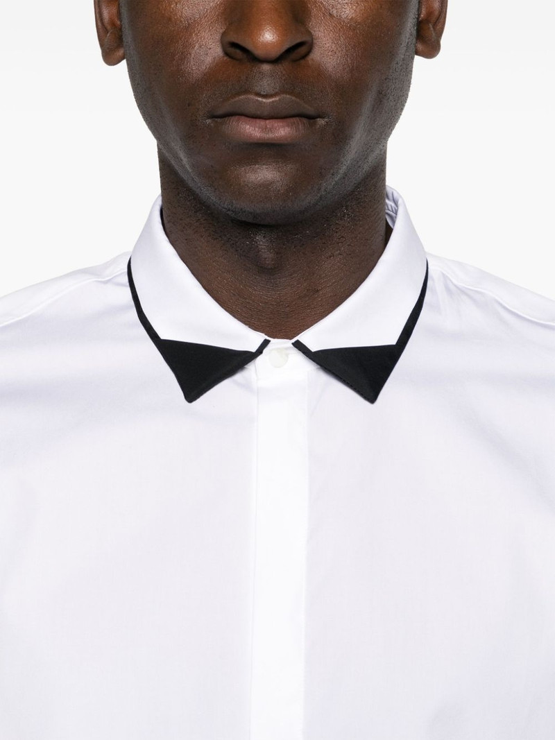 contrasting-collar cotton shirt 5