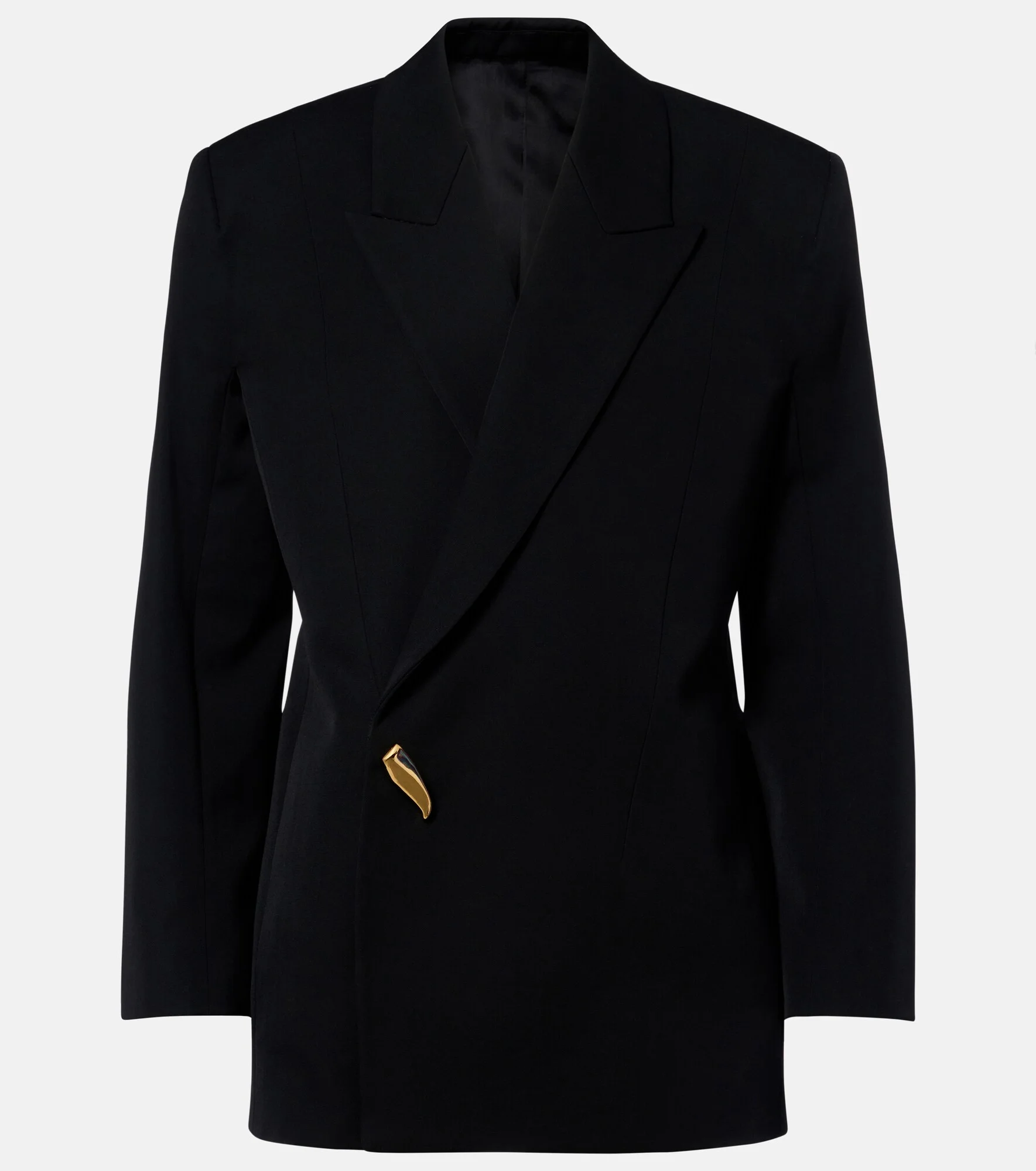 Double-breasted wool blazer - 1