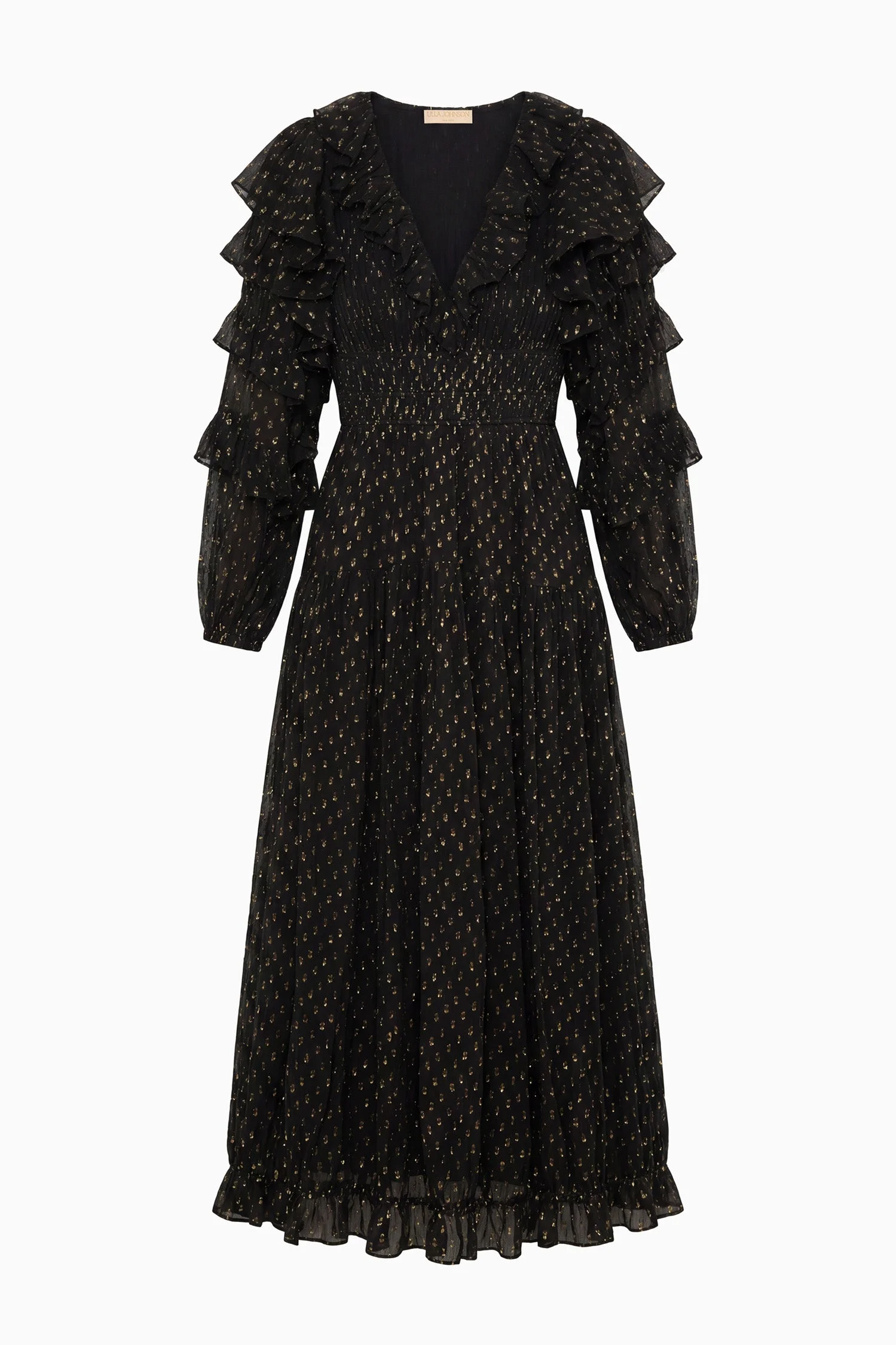 Ardis Long Sleeve Silk Dress - 1