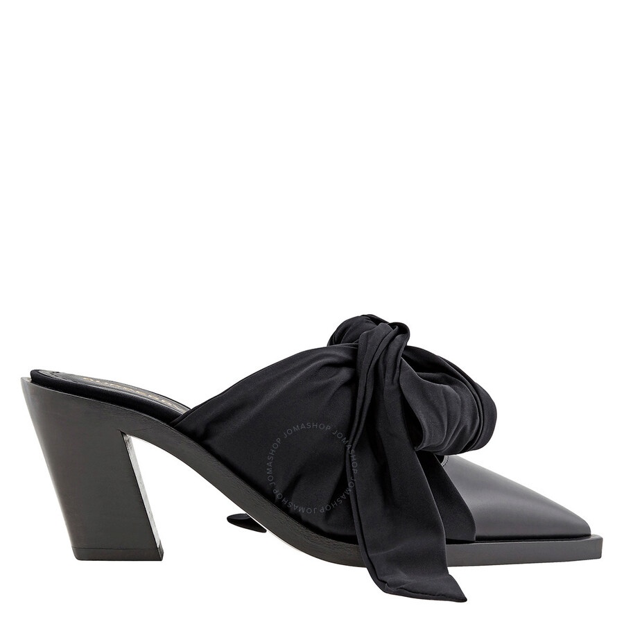 Burberry Black Synthetic Tillington Ankle-wrap Mules - 1