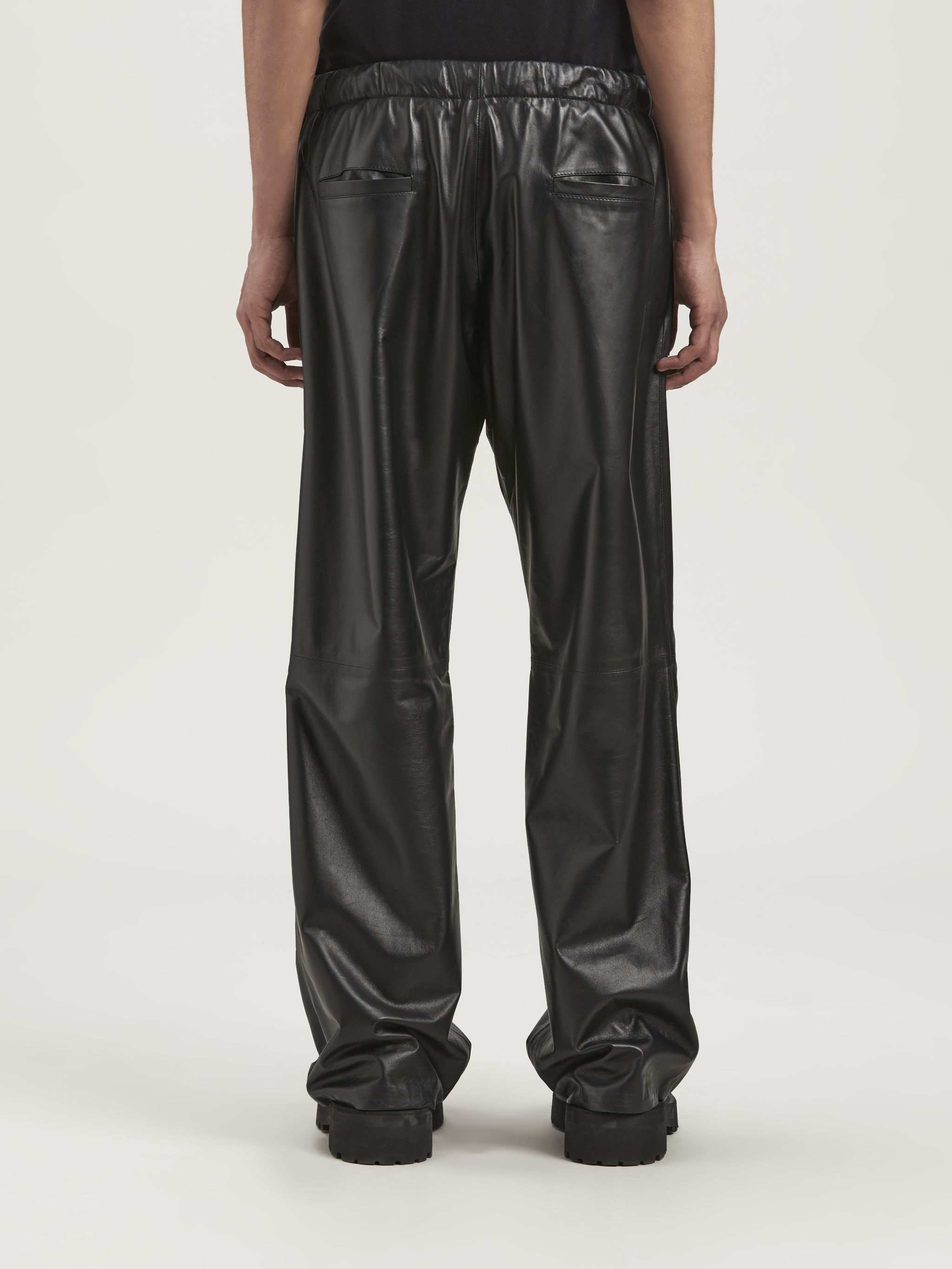 Palm Angels Classic Logo Leather Pants | REVERSIBLE