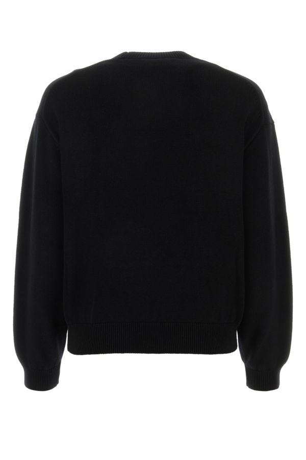 Black wool blend sweater - 2