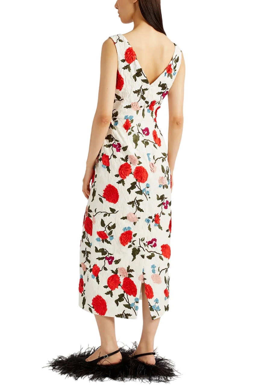 SLEEVELESS BOAT NECK COCKTAIL DRESS - 3
