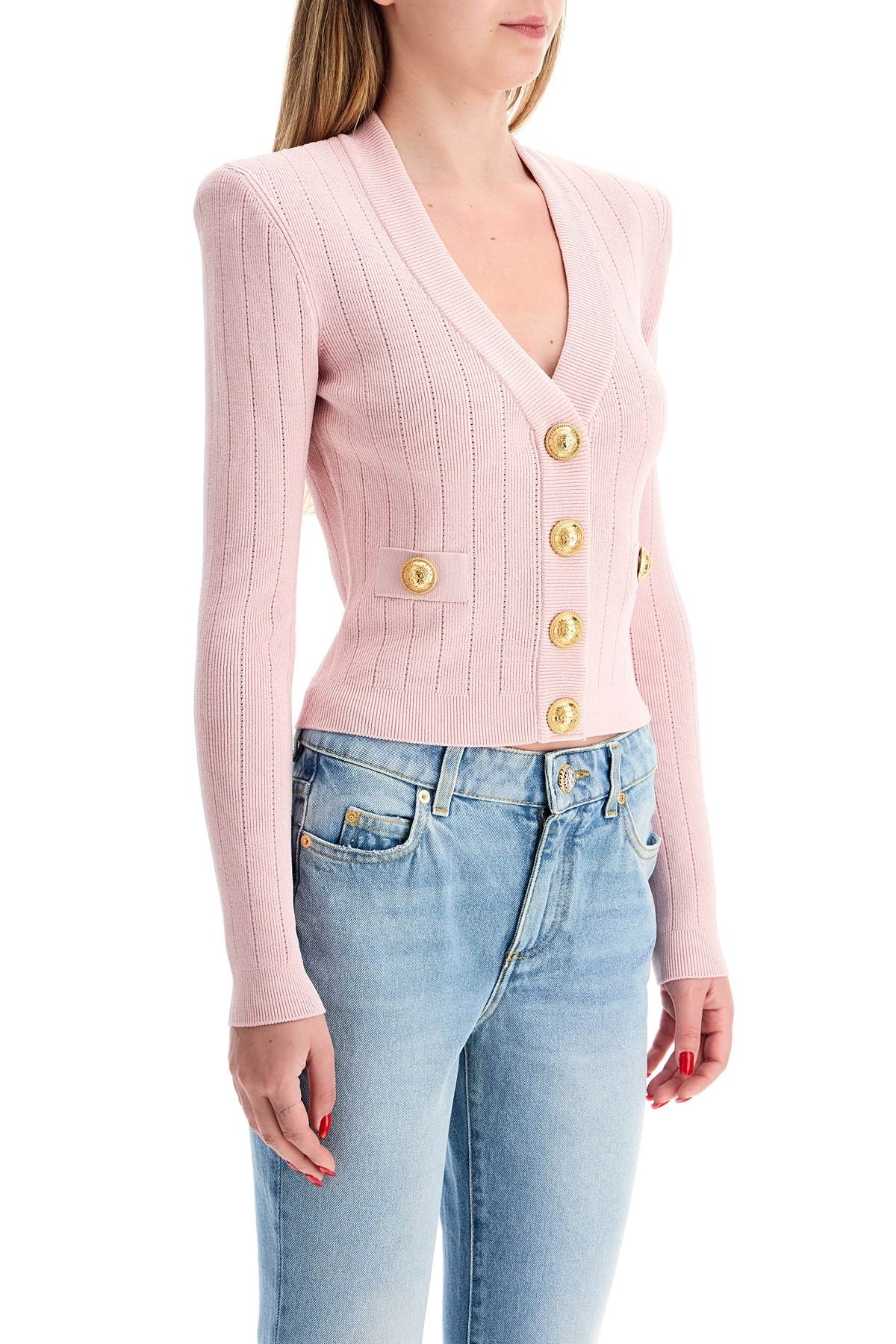 Balmain Cardigan With Structured Shoulders - 3