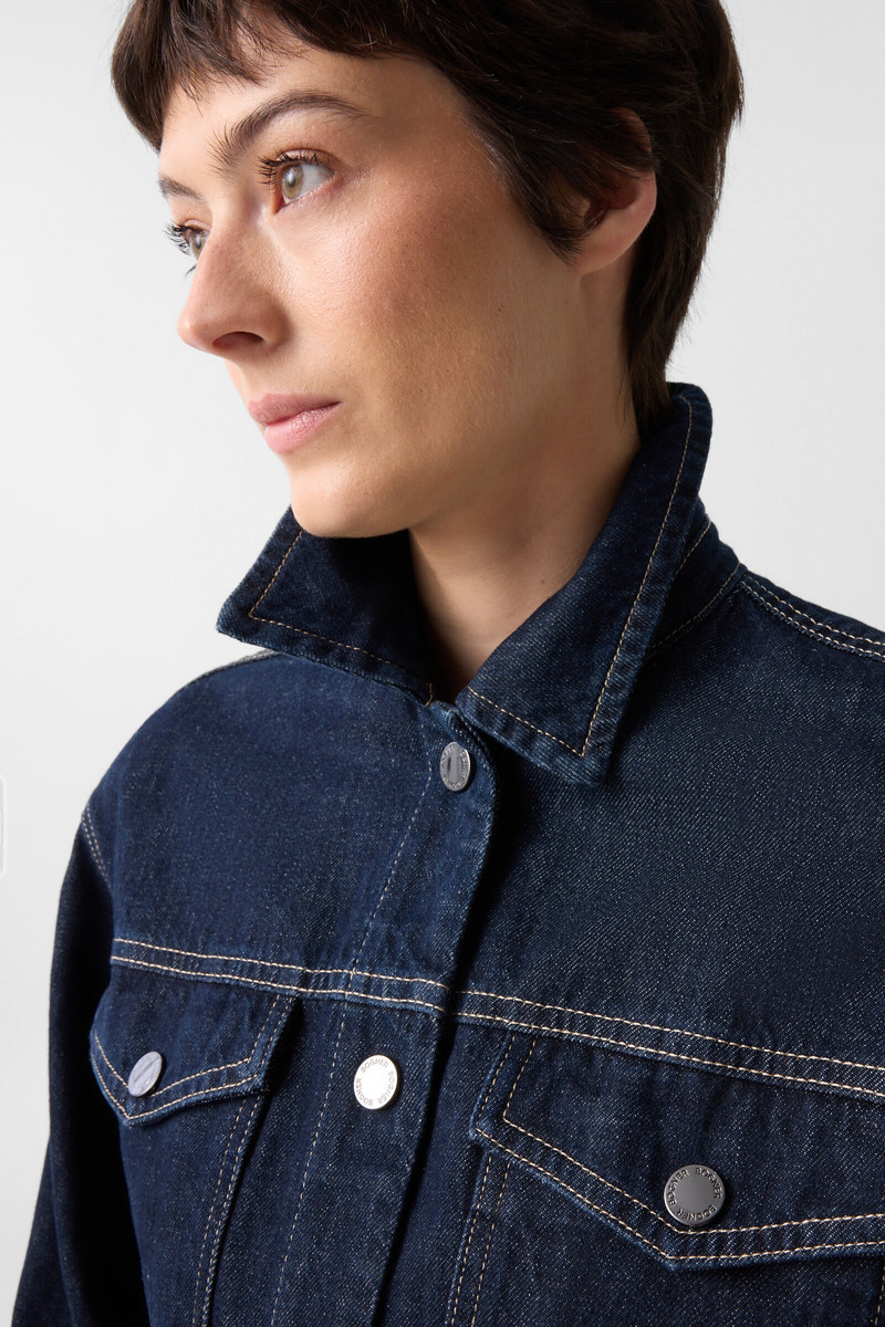 Panya denim jacket in Dark Denim Blue 5