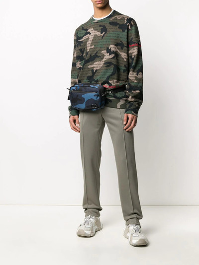 Valentino Camouflage Poetry print sweatshirt outlook