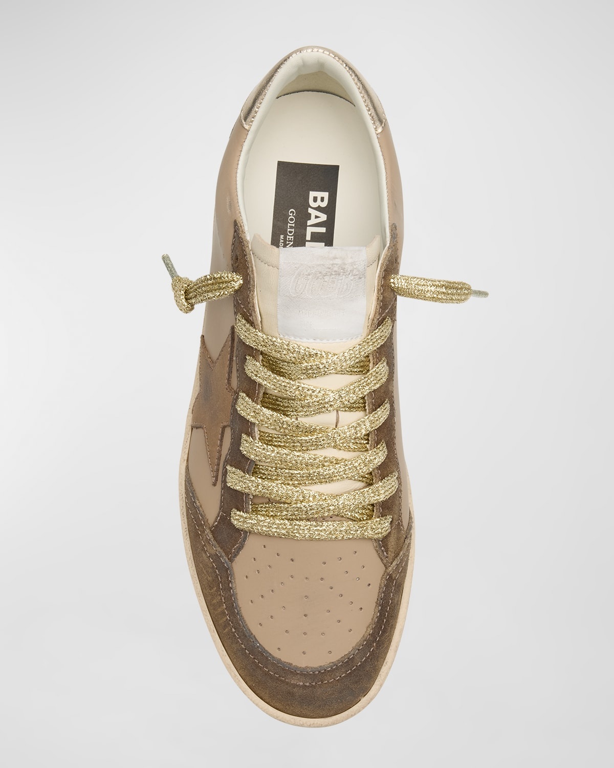 Ball Star Mix Leather Sneakers - 4