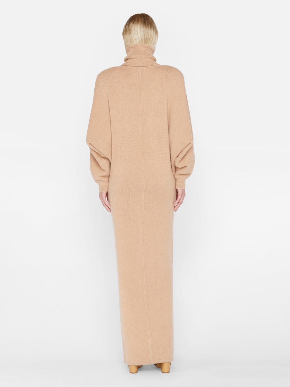 Long Cashmere Dolman Dress in Blush - 5