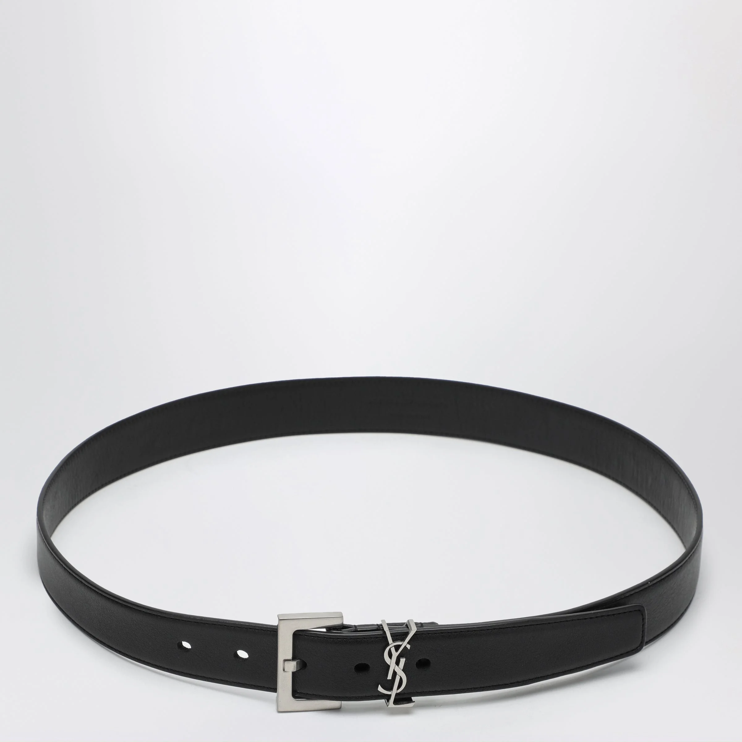 Cassandre black smooth leather belt - 1
