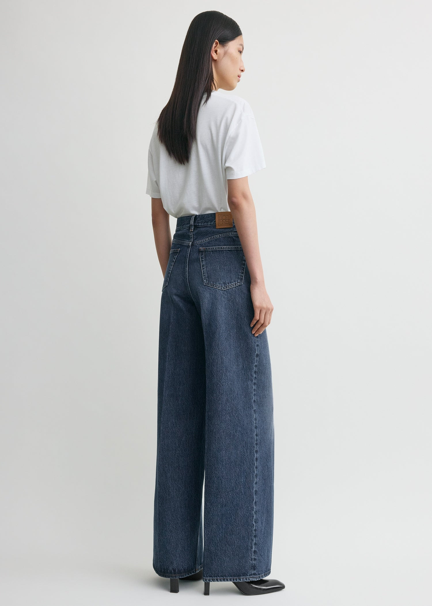 Wide leg denim dark blue - 4