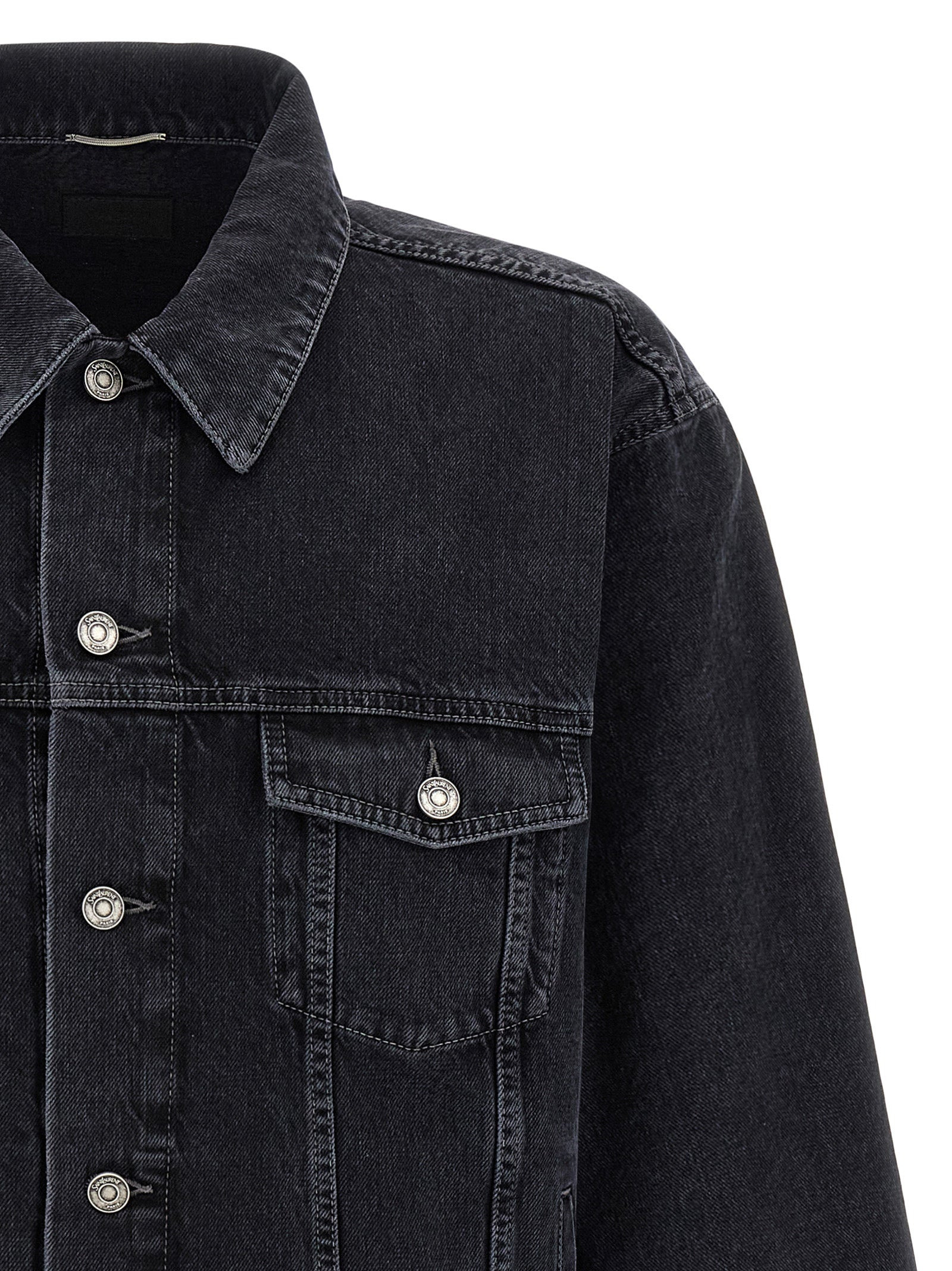 Trucker Puffer Jackets Black - 3