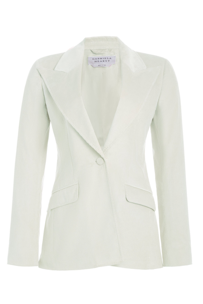 Leiva Blazer in Ivory Sea Island Cotton Corduroy 1