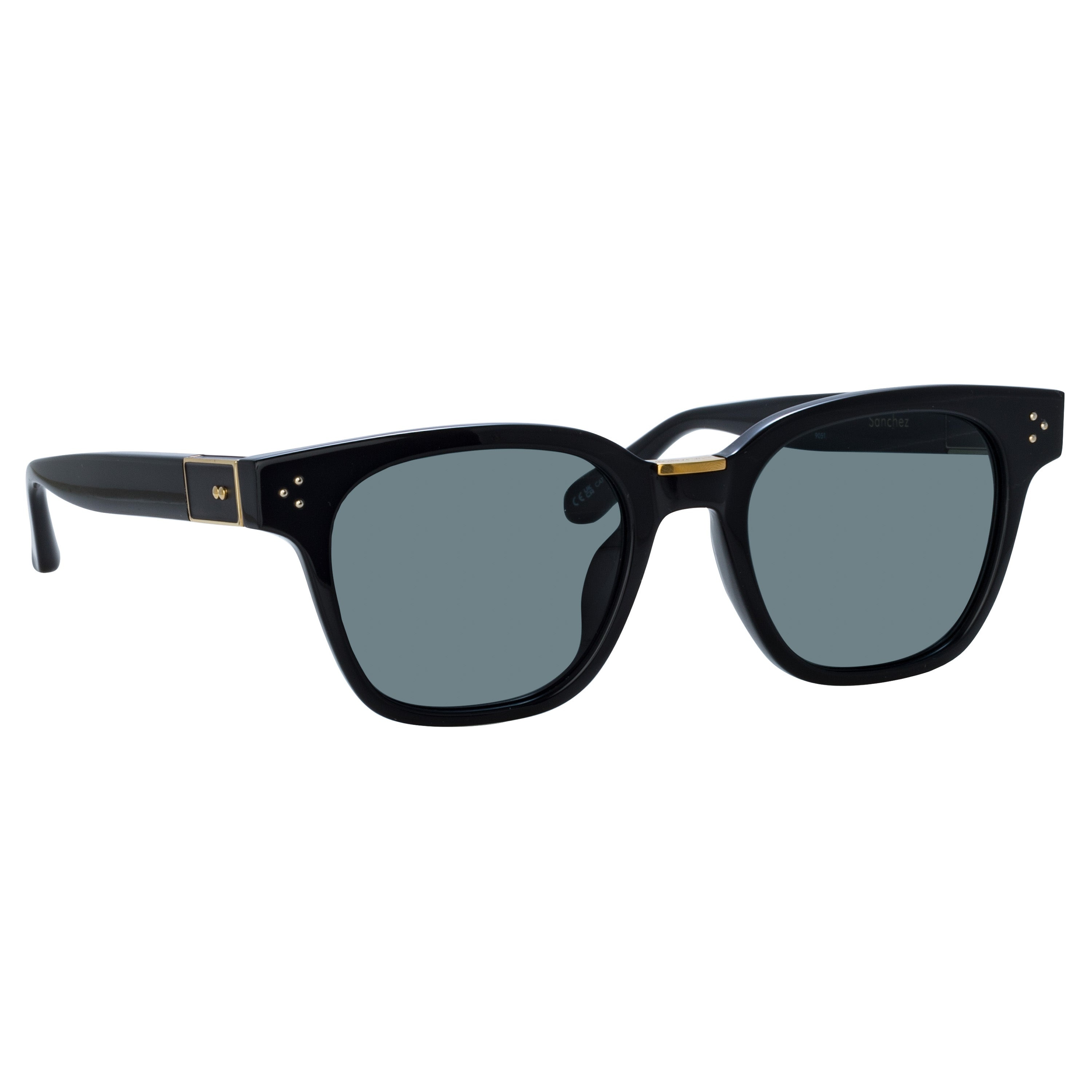 SANCHEZ D-FRAME SUNGLASSES IN BLACK - 3