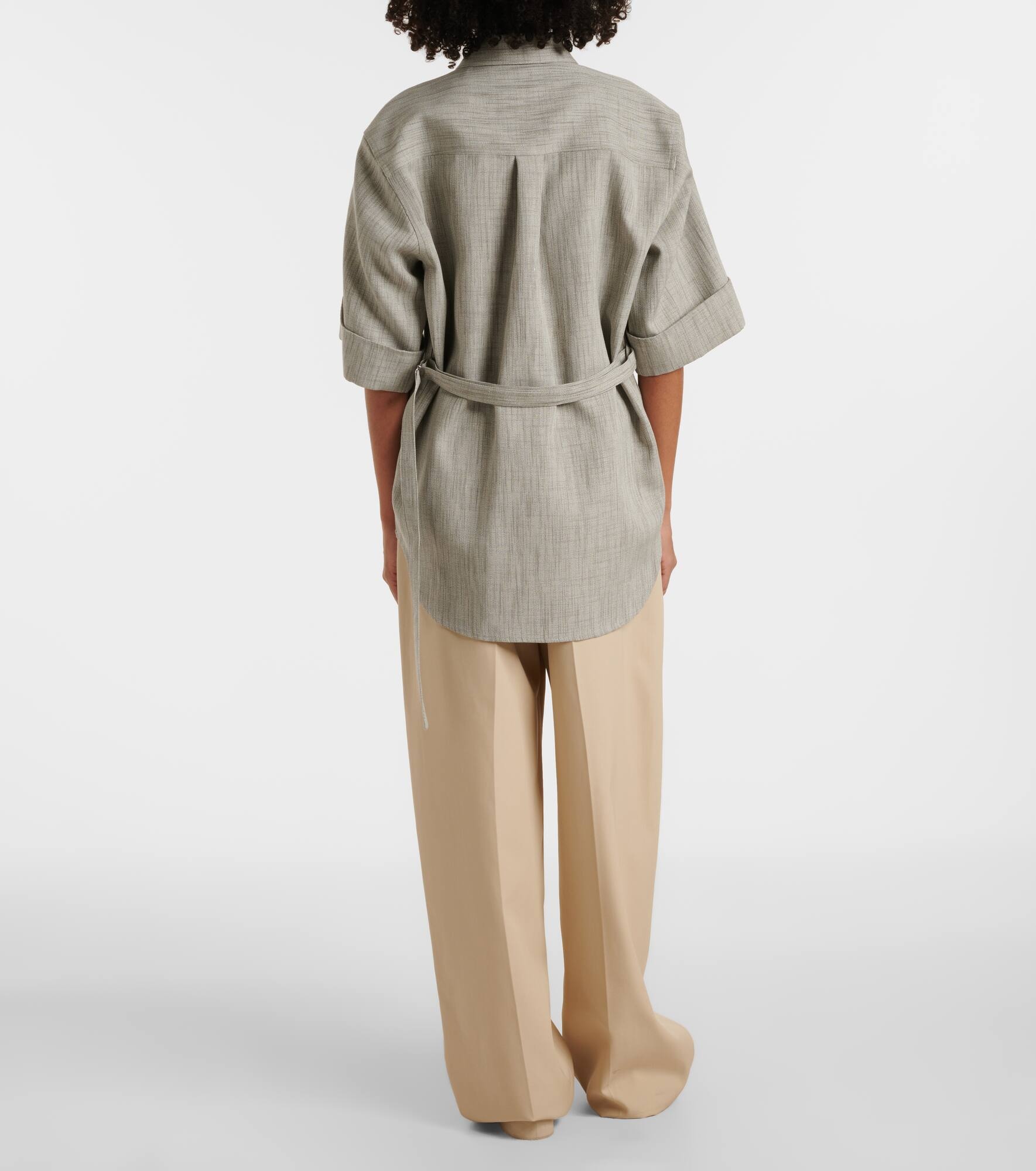 Wool, cotton, and silk top - 3