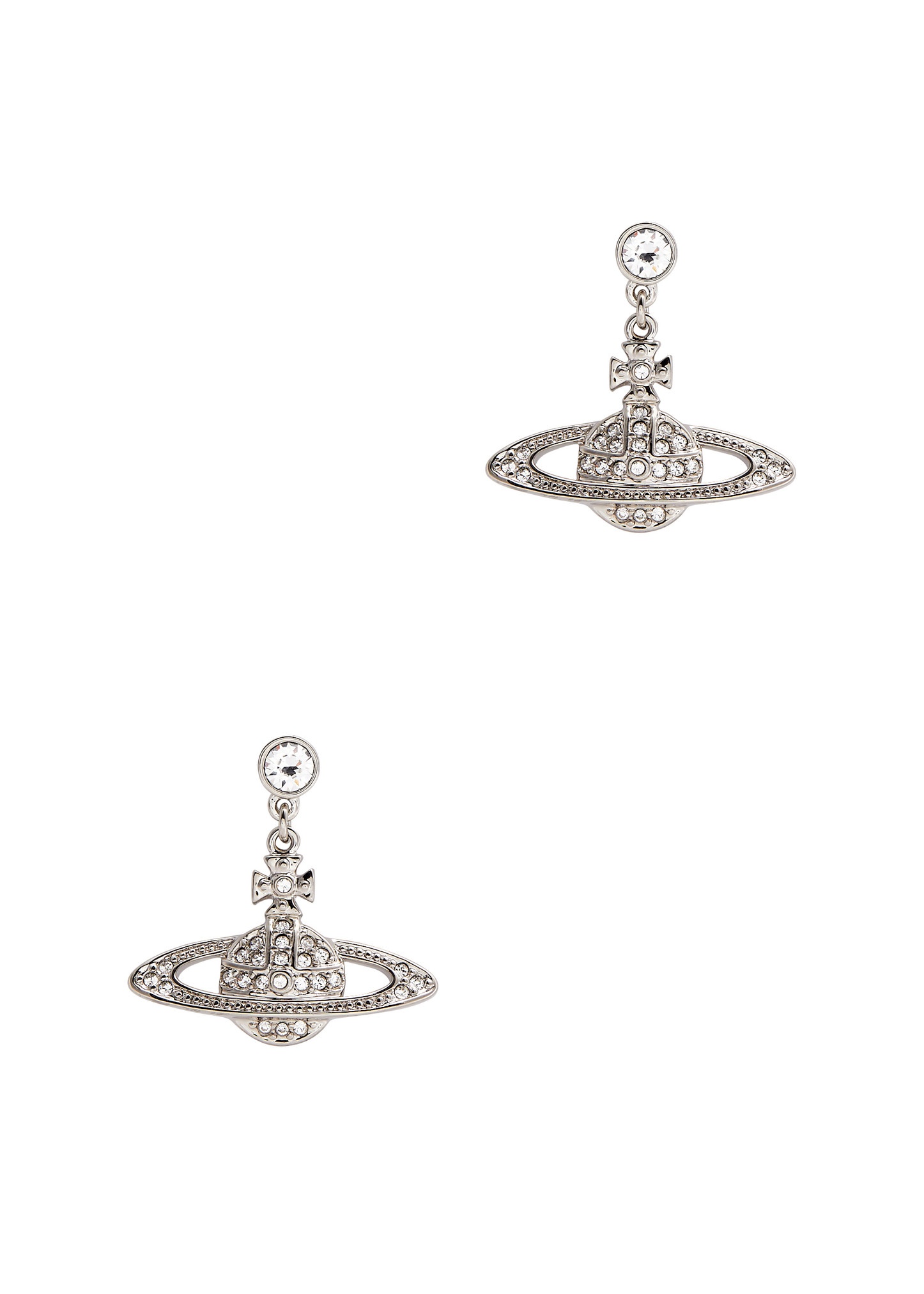 Mini Bas Relief orb drop earrings - 1