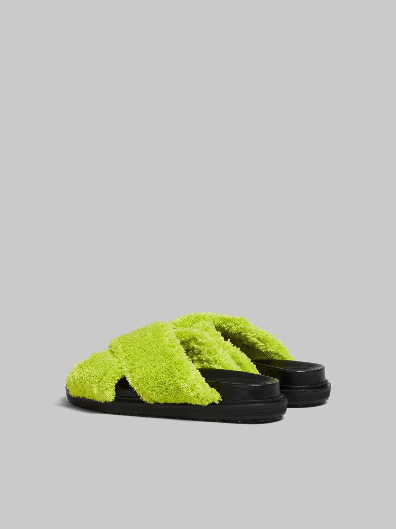 Marni GREEN TERRY SLIDE SANDAL outlook