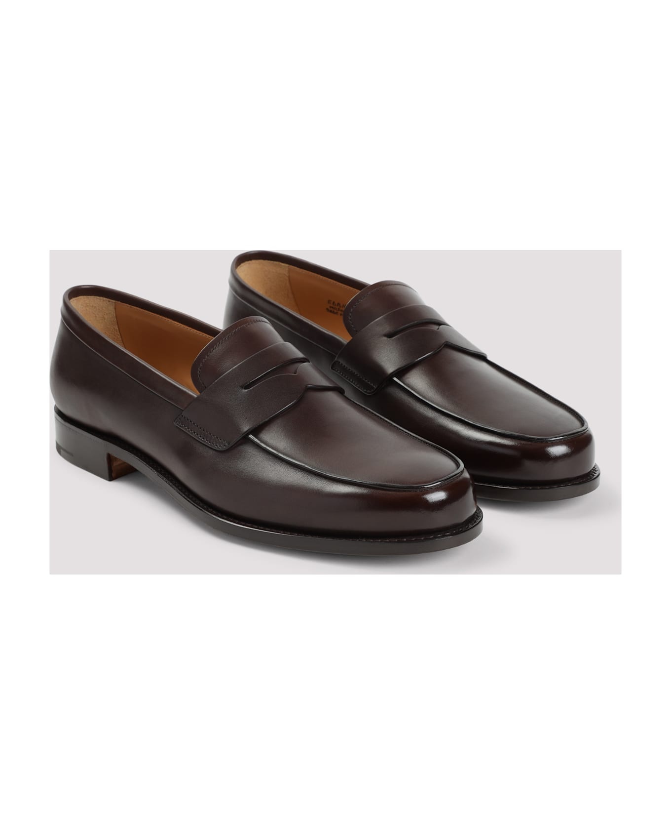 Ebony Calf Leather Milford Penny Loafers - 5