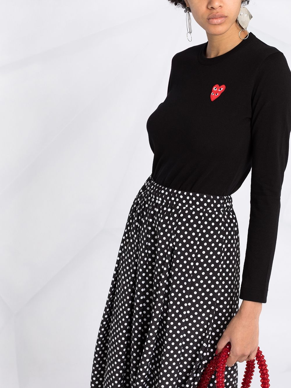 embroidered-logo longsleeved top - 3