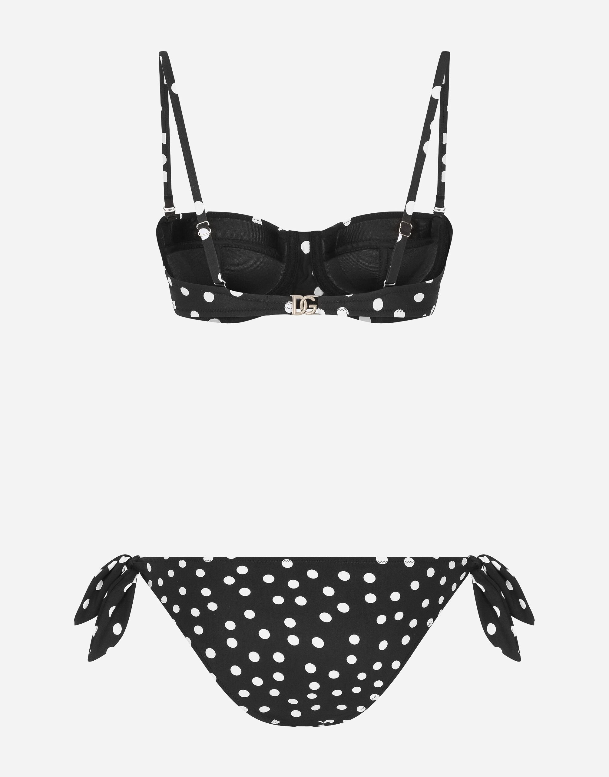 Polka-dot balconette bikini - 2