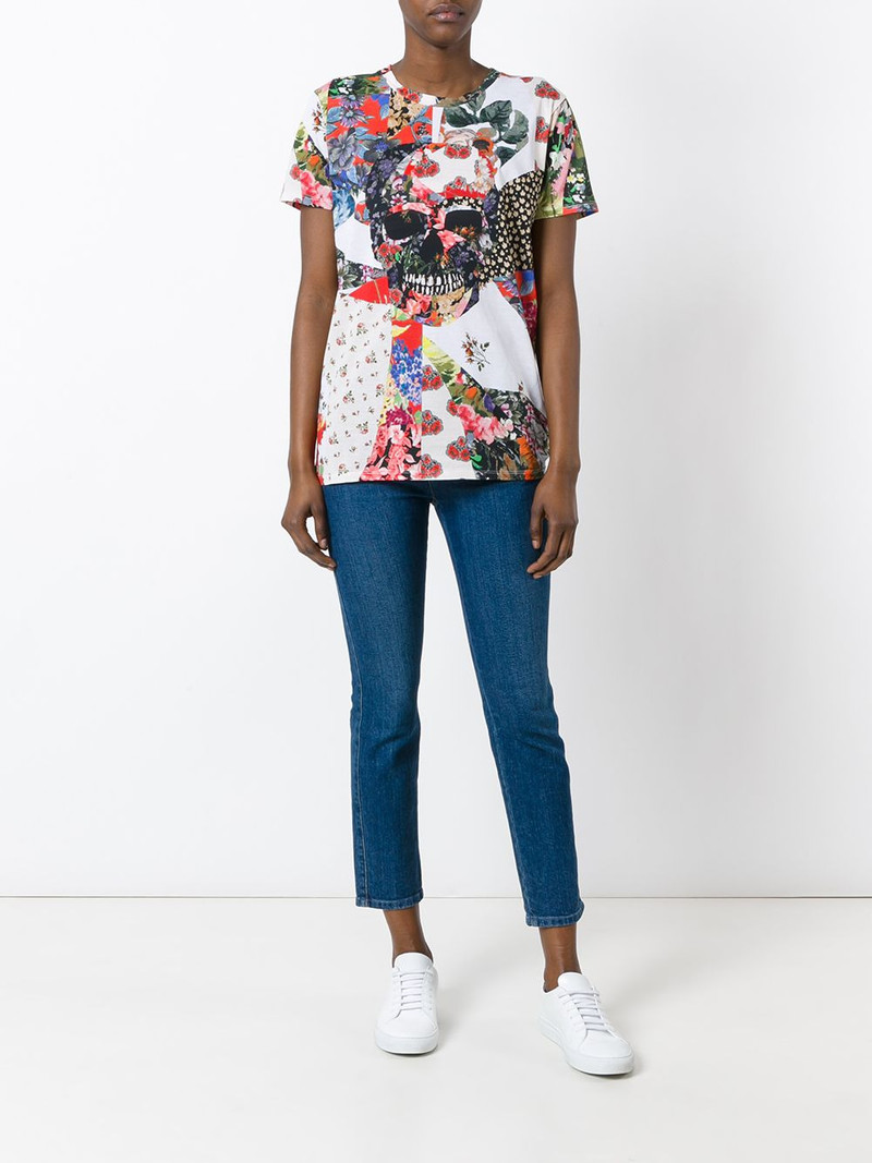 Alexander McQueen floral skull T-shirt outlook