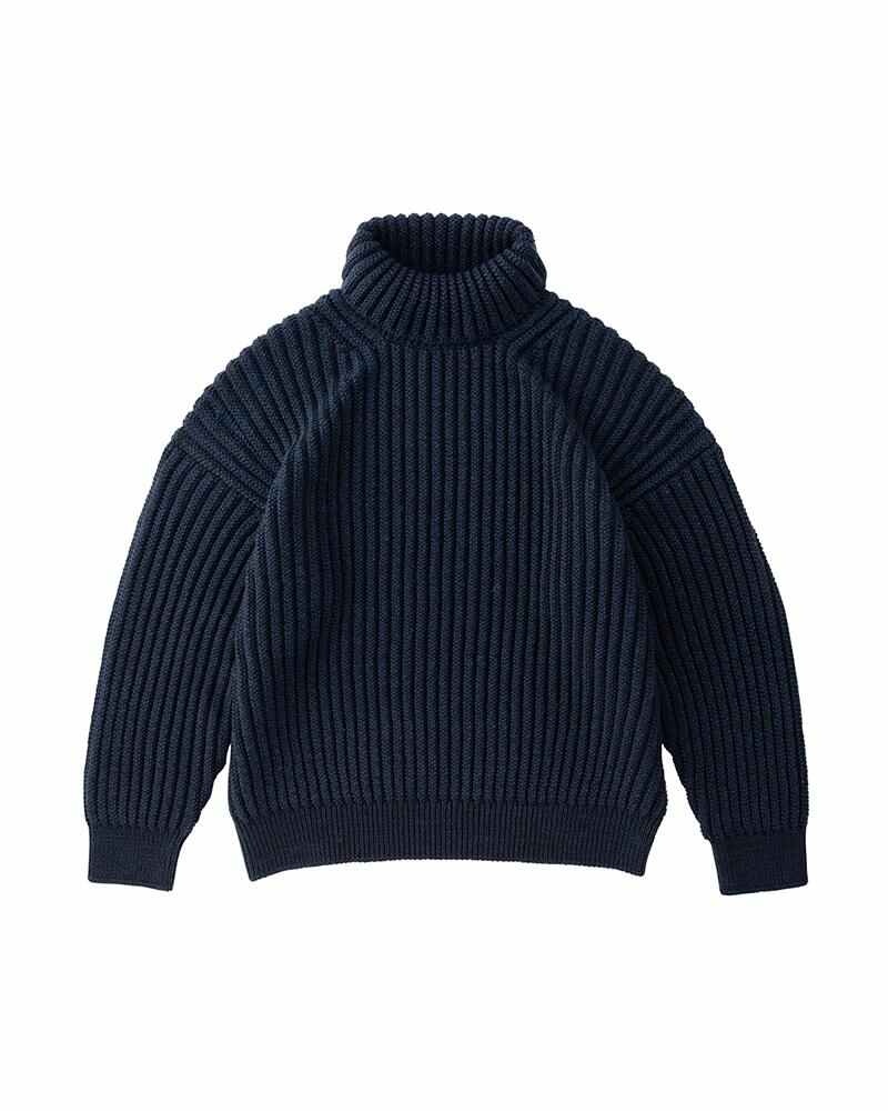 visvim AMPLUS TURTLENECK KNIT NAVY | REVERSIBLE