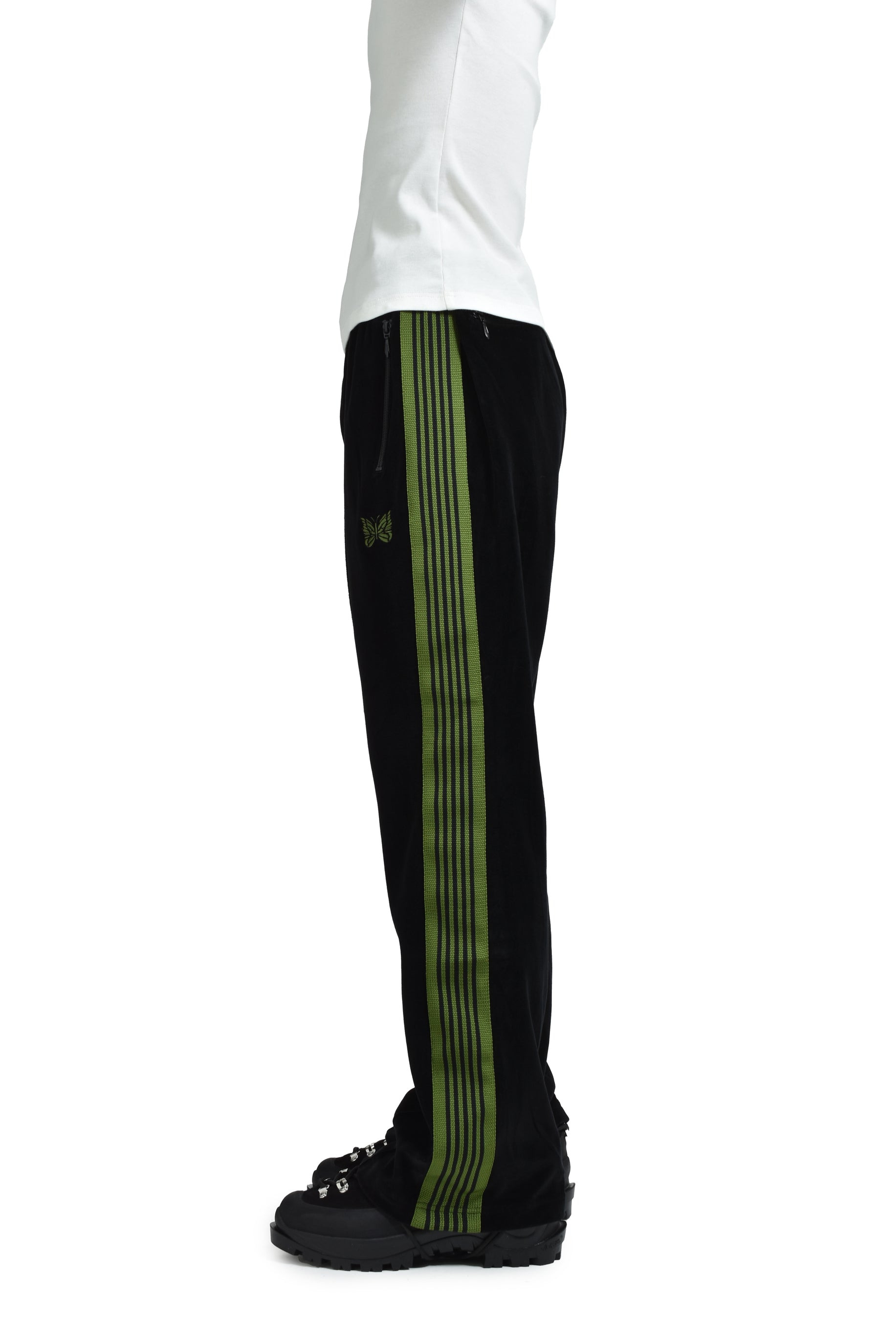 BOOT-CUT TRACK PANT - C/PE VELOUR / BLK - 3