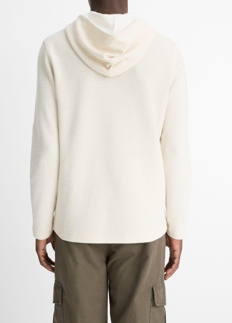 Vince Variegated Stripe Double-Face Cotton-Blend Hoodie outlook