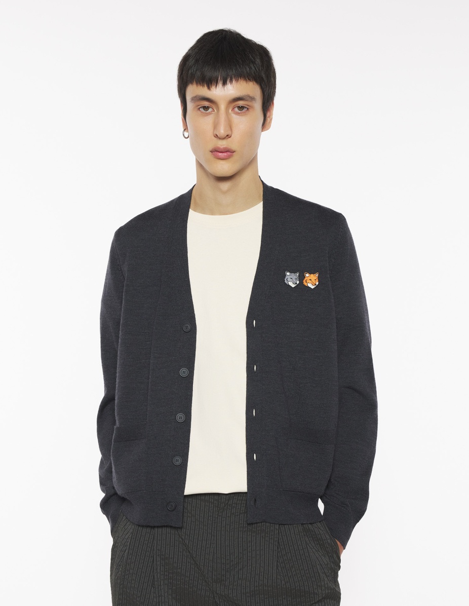 DOUBLE BOLD FOX HEAD PATCH REGULAR CARDIGAN - 3