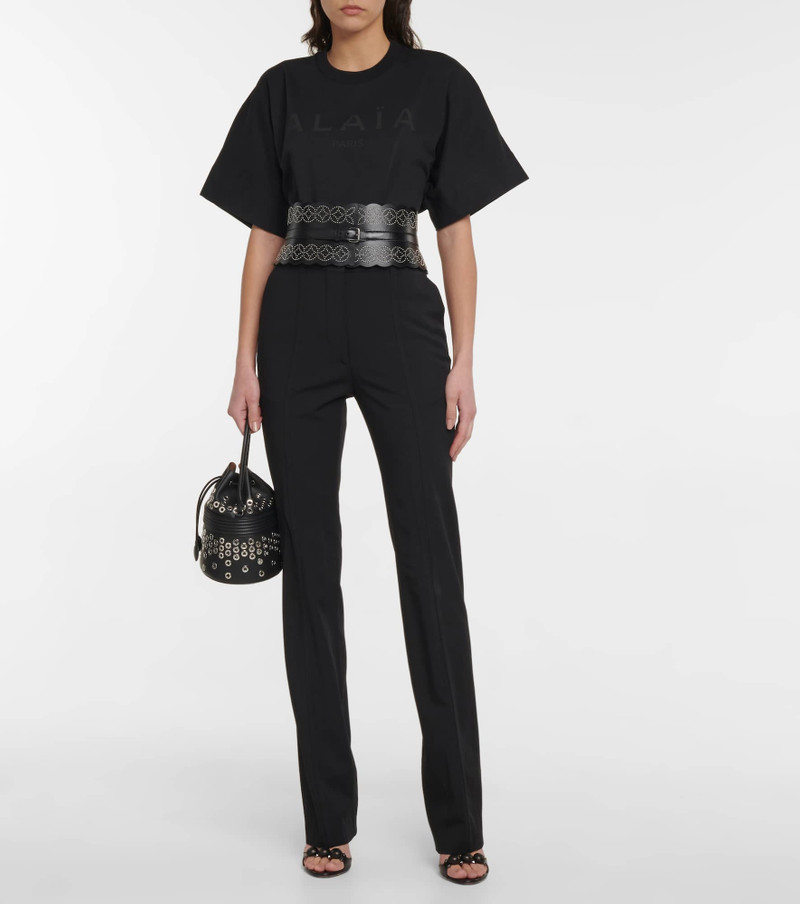 Alaïa Twill straight pants outlook