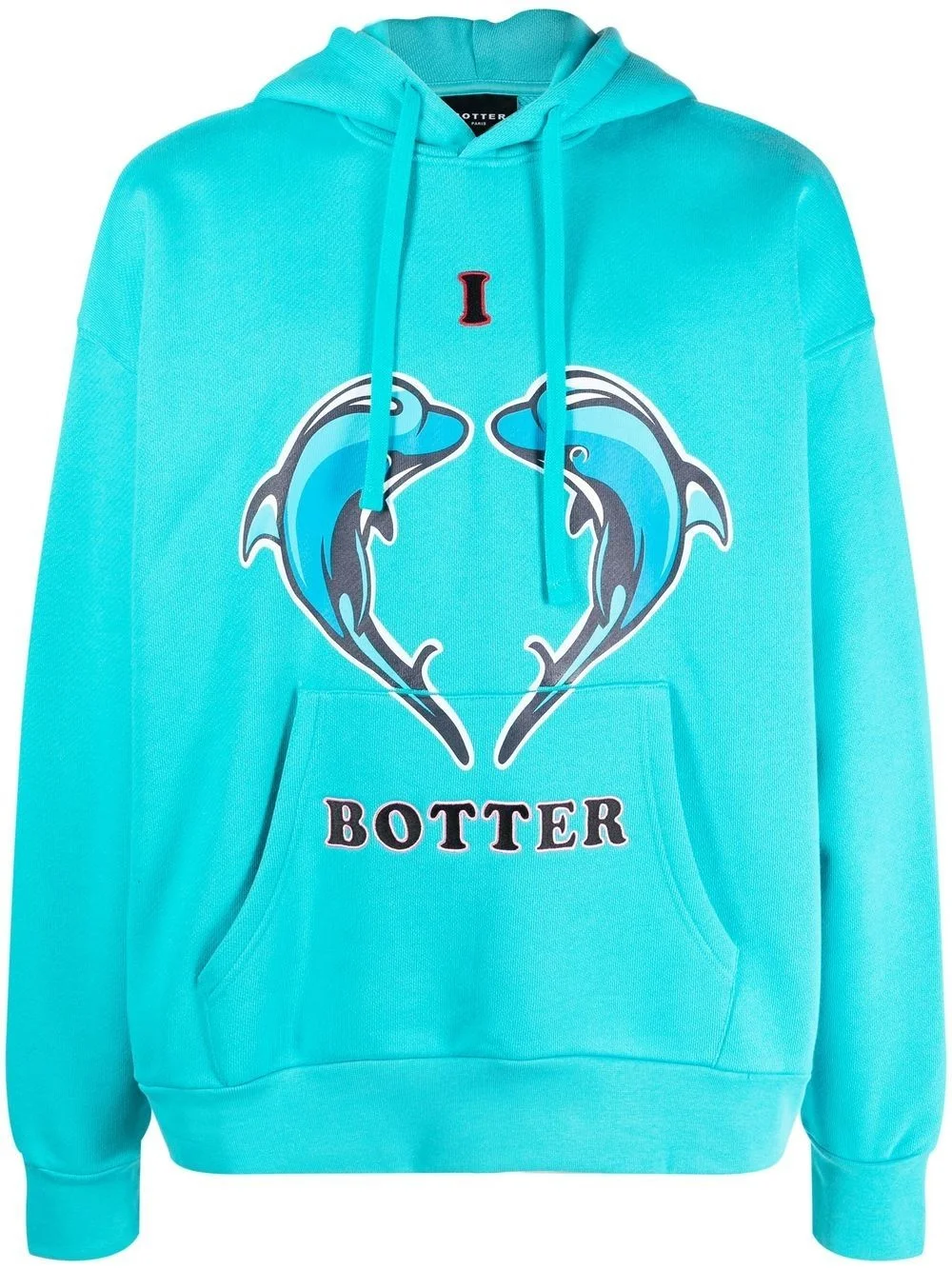 logo print hoodie - 1