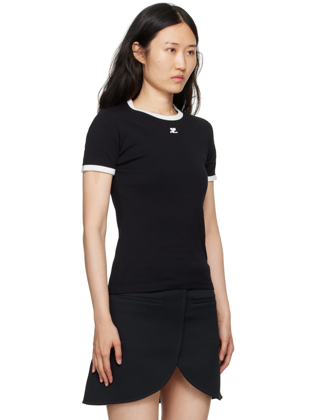 Black Signature Contrast T-Shirt - 4