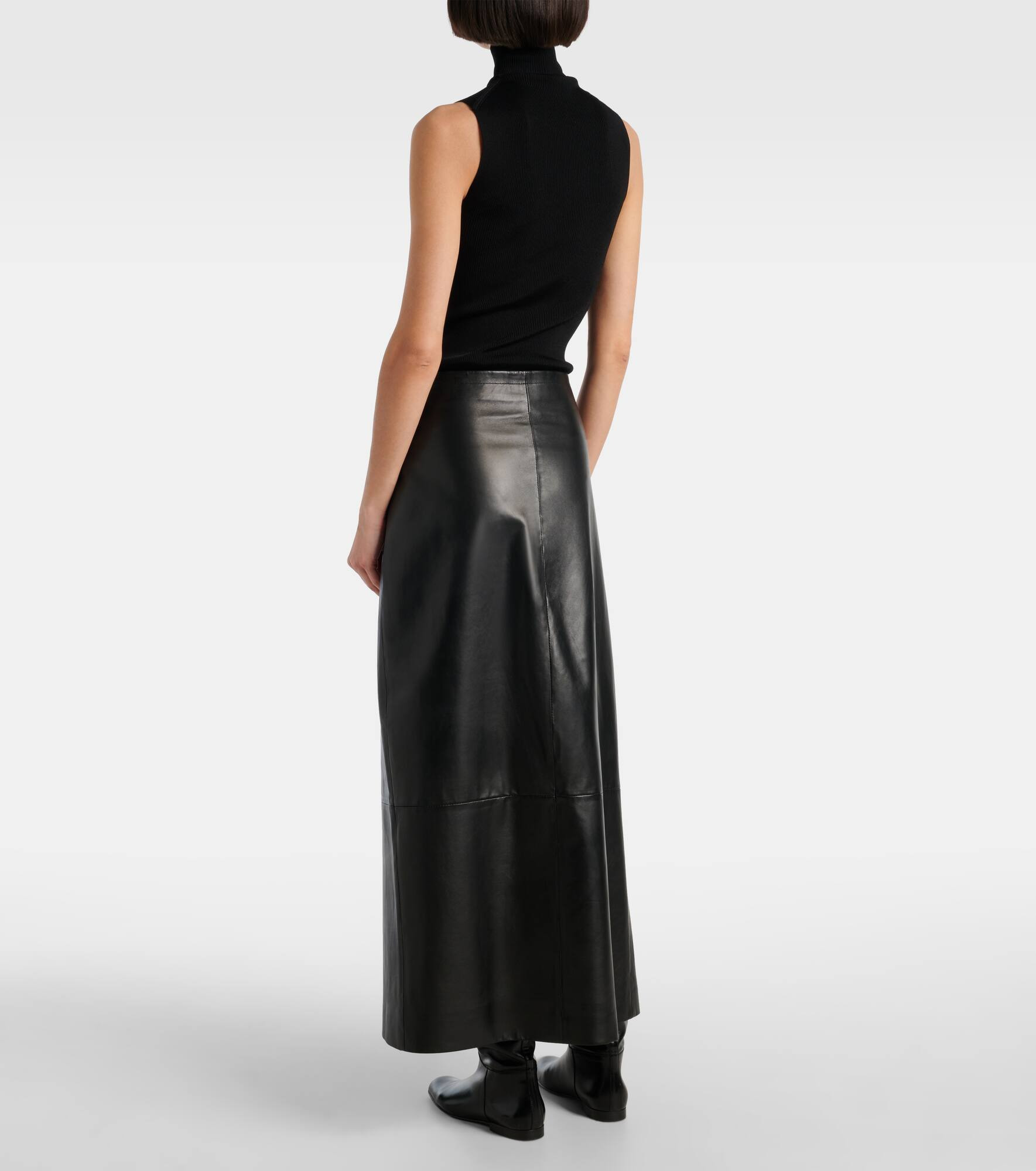 Quinn leather wrap skirt - 3