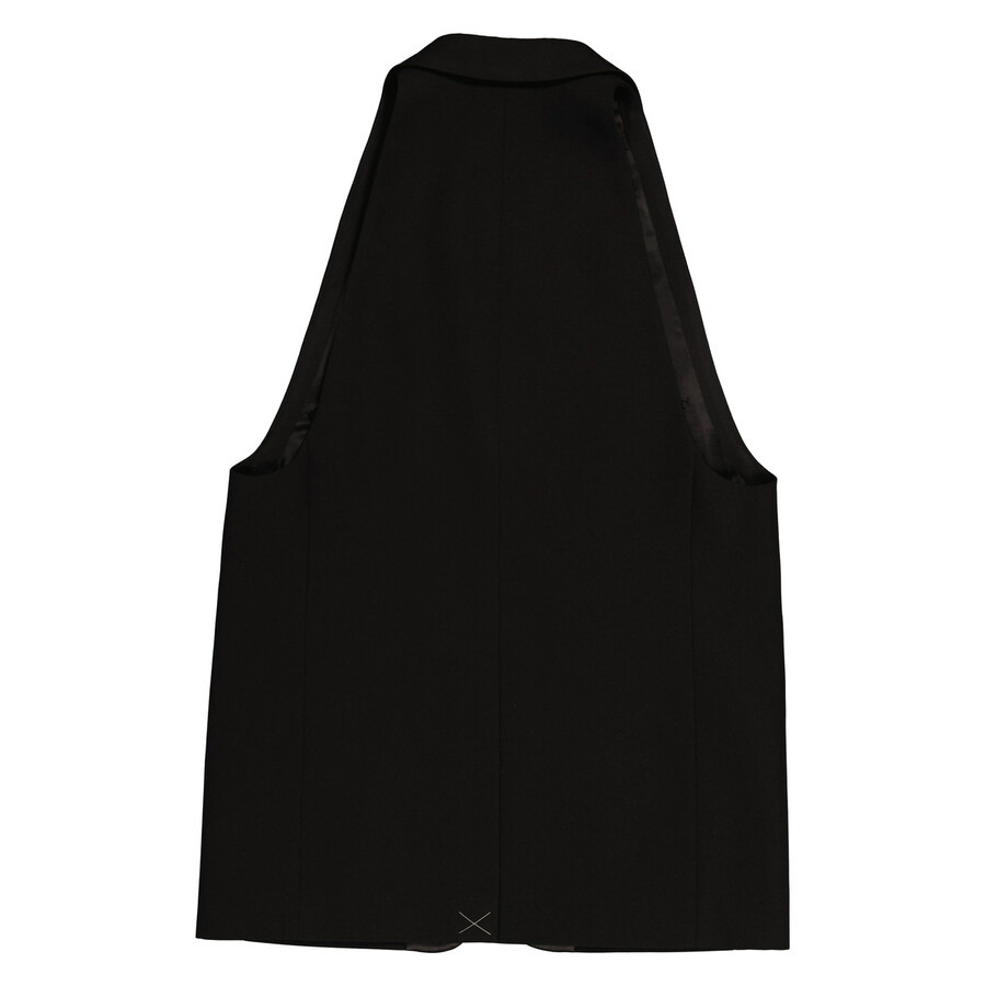 Burberry Wool Tailored Blazer Vestwith Satin Peak Lapels. - 6