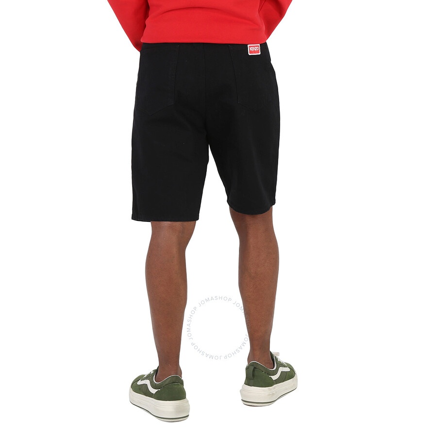 Kenzo Rinse Black Denim Himawari Bermuda Denim Shorts - 5