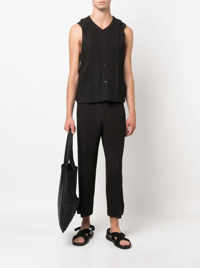 ISSEY MIYAKE plisse straight-leg trousers outlook