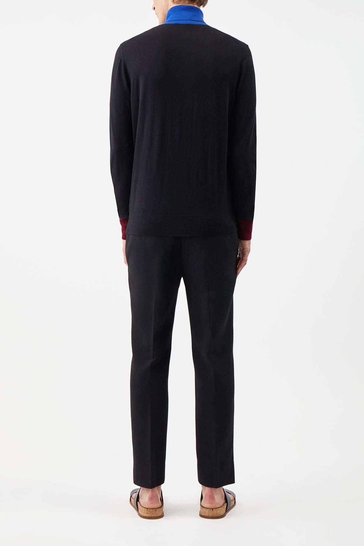 Jermaine Knit Turtleneck in Tricolor Merino Wool - 4