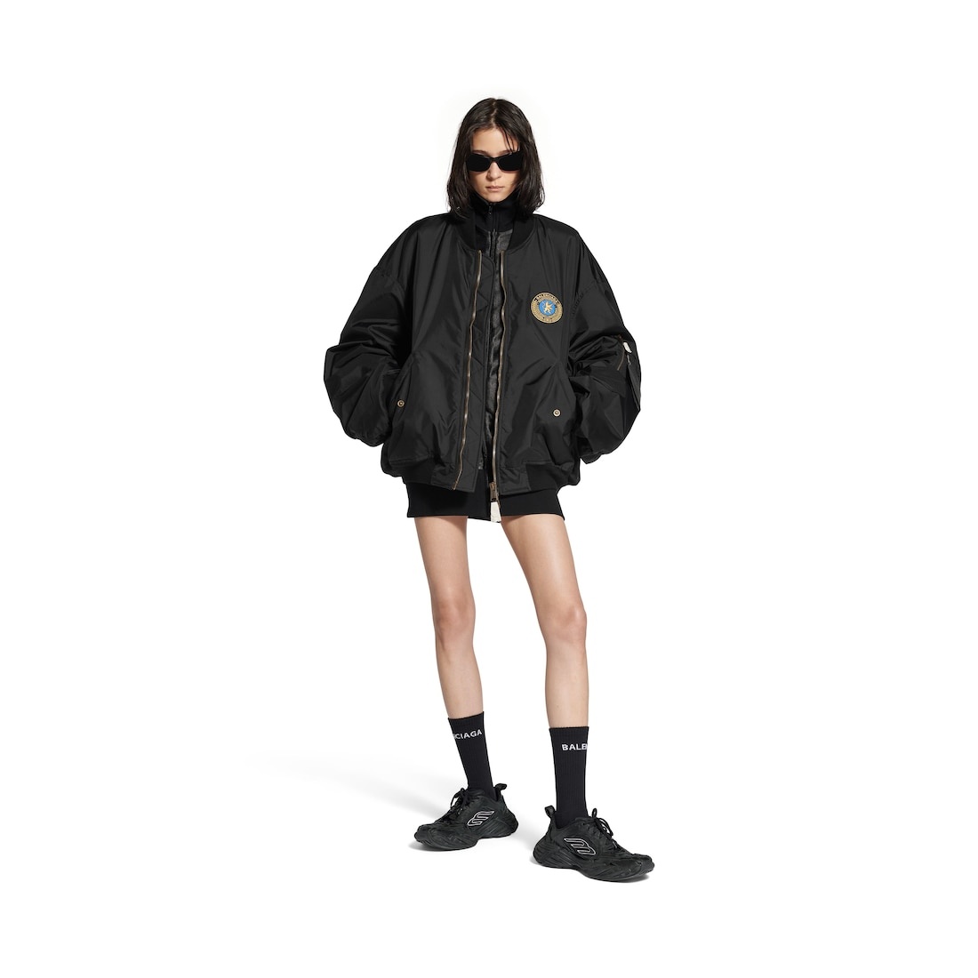 Bomber Jacket Large Fit in Black - 4